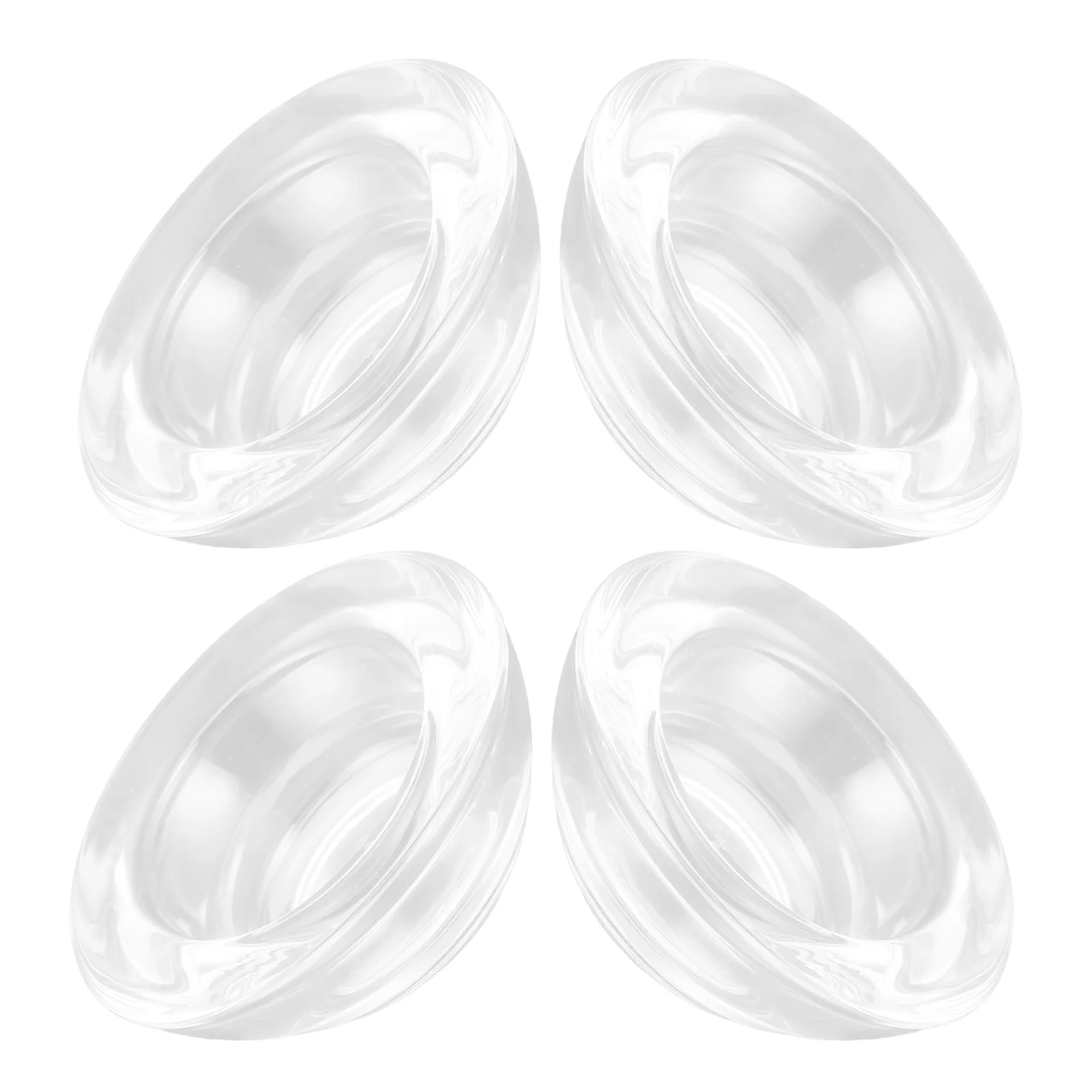 

4Pcs Transparent Glass Holders Sturdy Tealight Cups for Dining Table Living Room Decor Creative Container