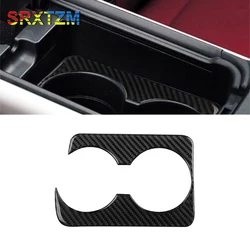 For LHD Mazda RX8 RX-8 SE3P JM1FE 2004-2008 Carbon Fiber Car Water Cup Holder Cover Frame Panel Trim Sticker Accessories