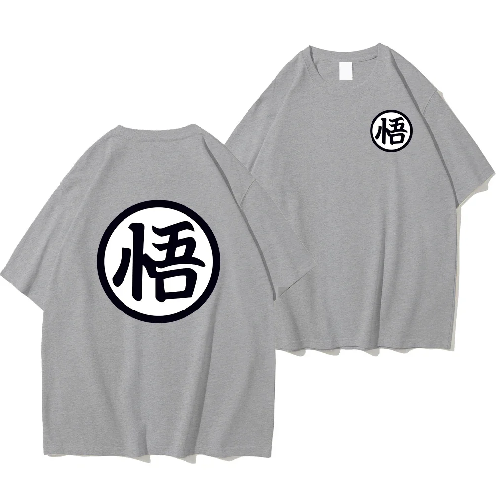 Summer Fashion Anime Son Goku Cosplay T-shirt Cotton Short Sleeve Tops Tee Loose Oversized Casual T Shirts Men Harajuku Clothing