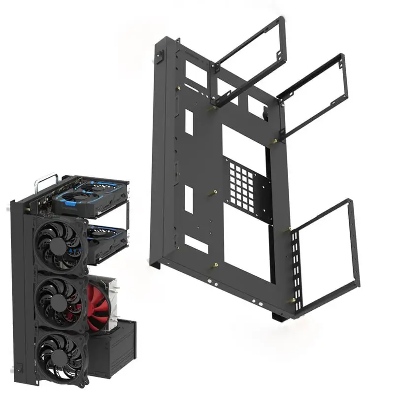 Imagem -02 - Mini Atx Matx Itx pc Test Bench Open Air Frame d iy Case Placa Gráfica Vertical Portátil Resfriamento a Água Clássico 120 w 240 w 360w