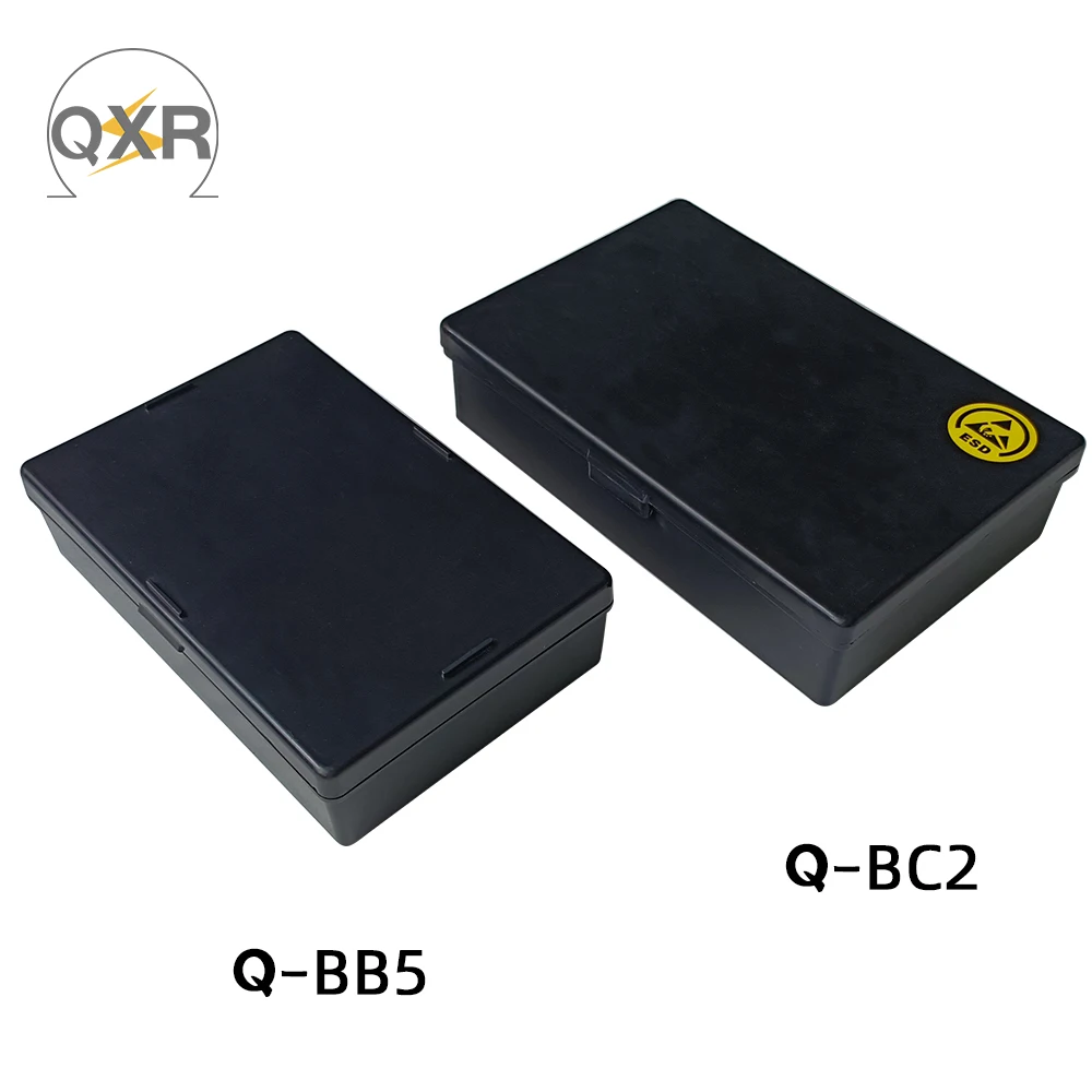 Q-BB5 Q-BC2 ESD Plastic box The small storage box can hold electronic components Black anti-static box