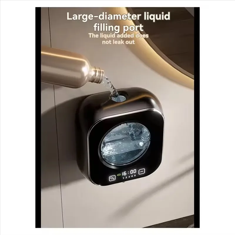 Rechargeable Smart Sensor Foam Soap Dispenser, Wall Mount Touchless Automatic Hand Soap Dispenser, 80 Days Standby, for Bathroom