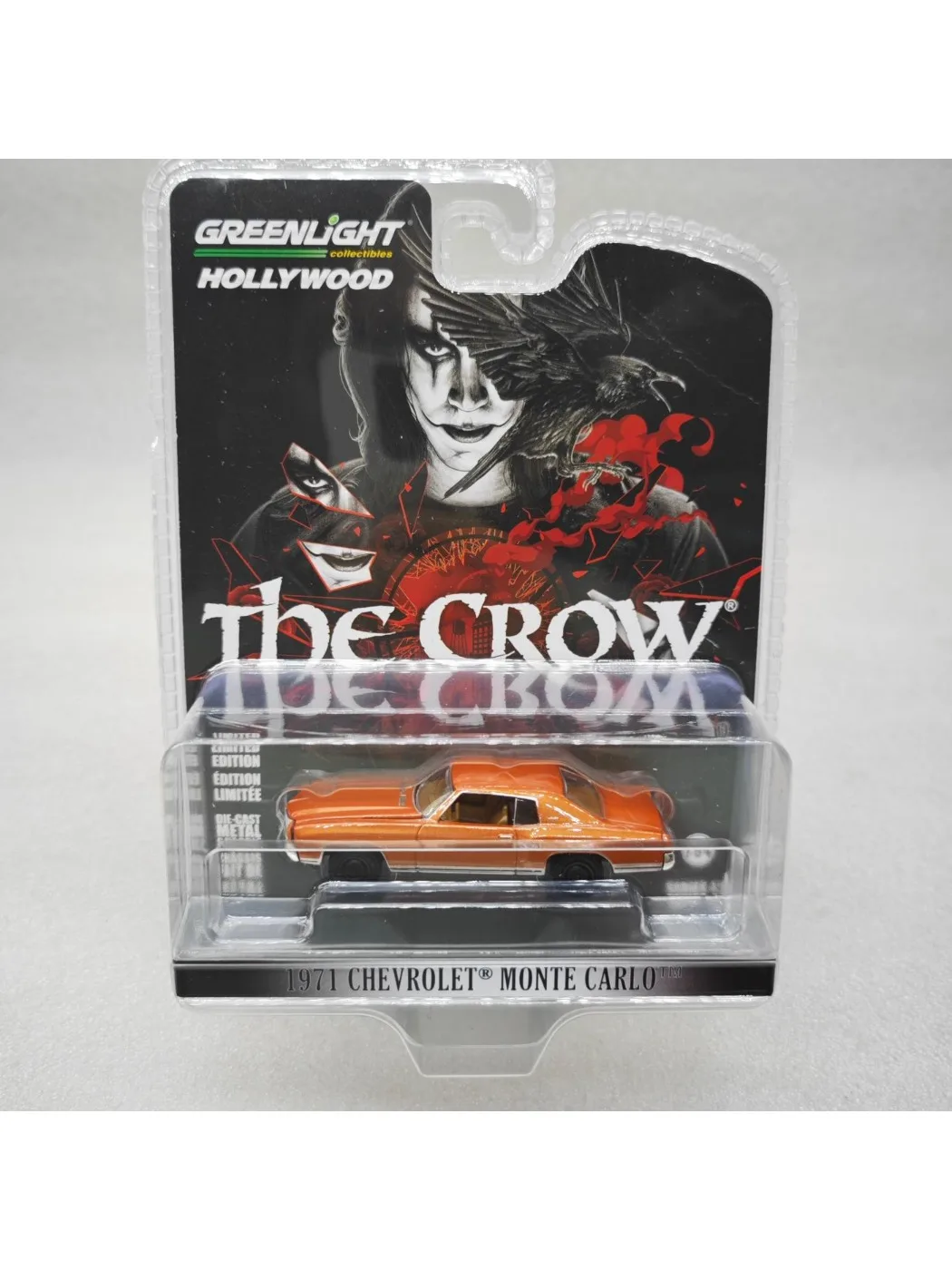 1:64 Hollywood-serie 43- Crow (1994) -1971 Chevrolet Monte Carlo geavanceerde automodel verzamelobjecten