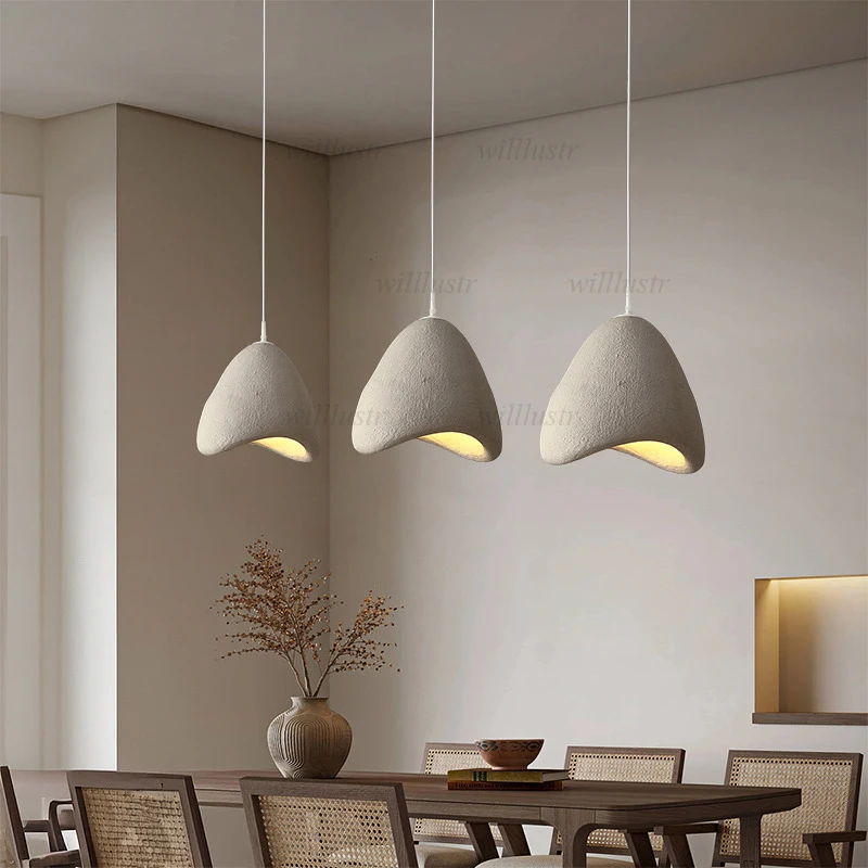 

Manual Molding Pendant Lamp High-Density Polystyrene Suspension Light Hotel Cafe Bar Ink Painting Hanging Ceiling Chandelier