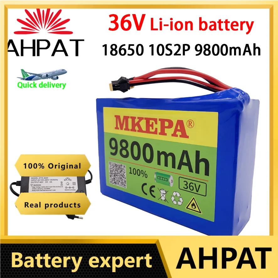 2026 النقل الجوي 36 فولت 9.8Ah Battery10S2P 18650 بطارية ليثيوم حزمة 550 واط 9800 مللي أمبير 42 فولت بطارية السيارة مع BMS وشاحن #1