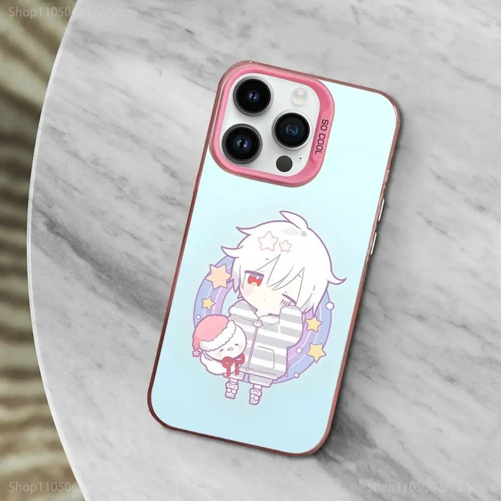 Capa de telefone Singer M-Mafumafu Ctue para iPhone 12,11,14,16,13,15, Mini, Pro, MAX, SE, XS, capa de silicone rosa fosco