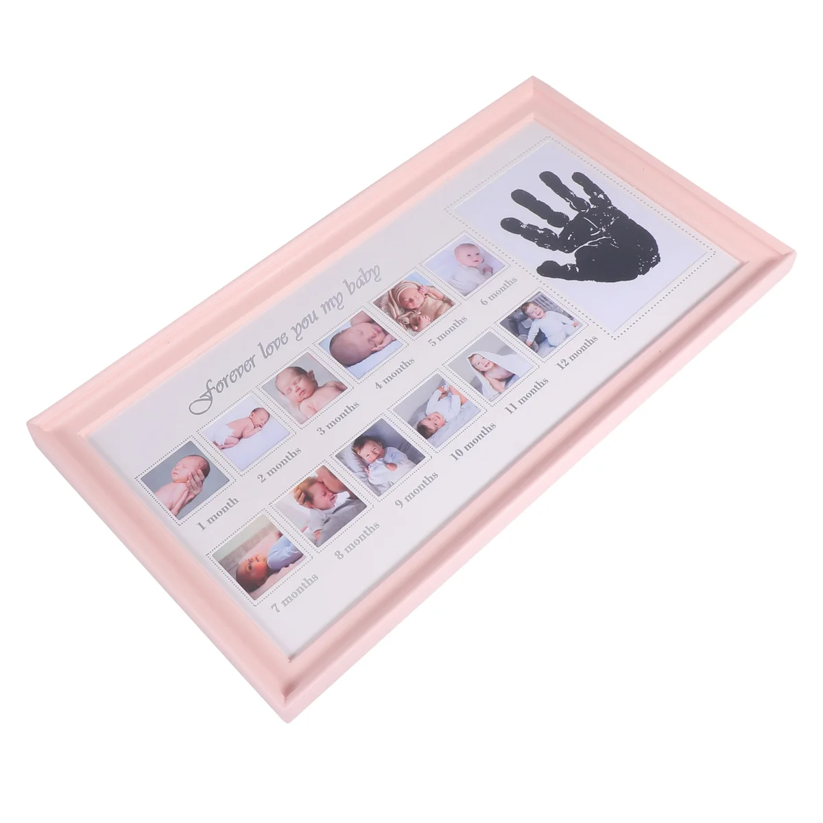 

1PC Growth Record Photo Frame Fingerprint Dispaly Holder Creative Pictures Frame for Baby Infant Pink