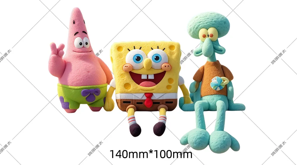 Kawaii SpongeBob SquarePants ملصقات السيارات الكرتونية الإبداعية زجاج النافذة ملصقات الزخرفية مناسبة لتغطية الخدش