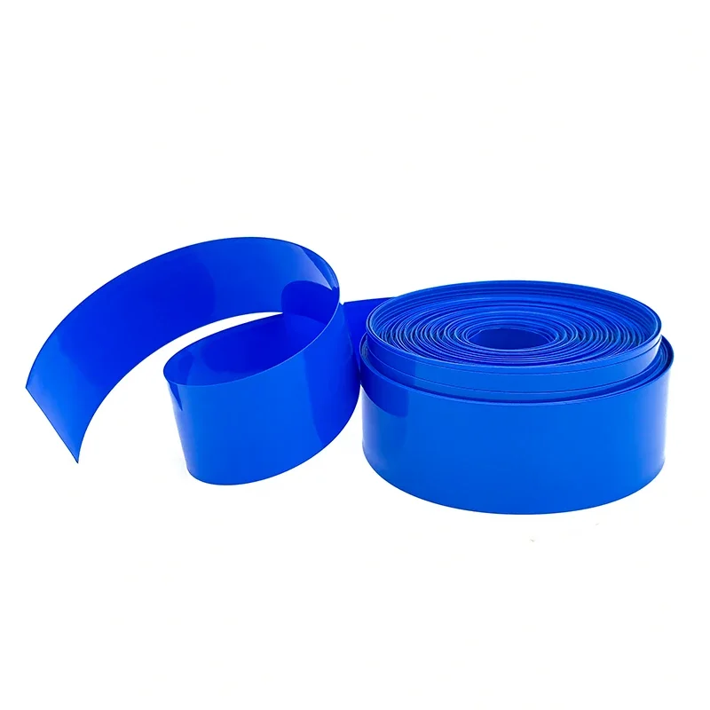18650 Lipo Battery Blue PVC Heat Shrink Tube Pack Width 300mm~500mm Moisture Insulated Film Wrap lithium Case Cable Sleeve