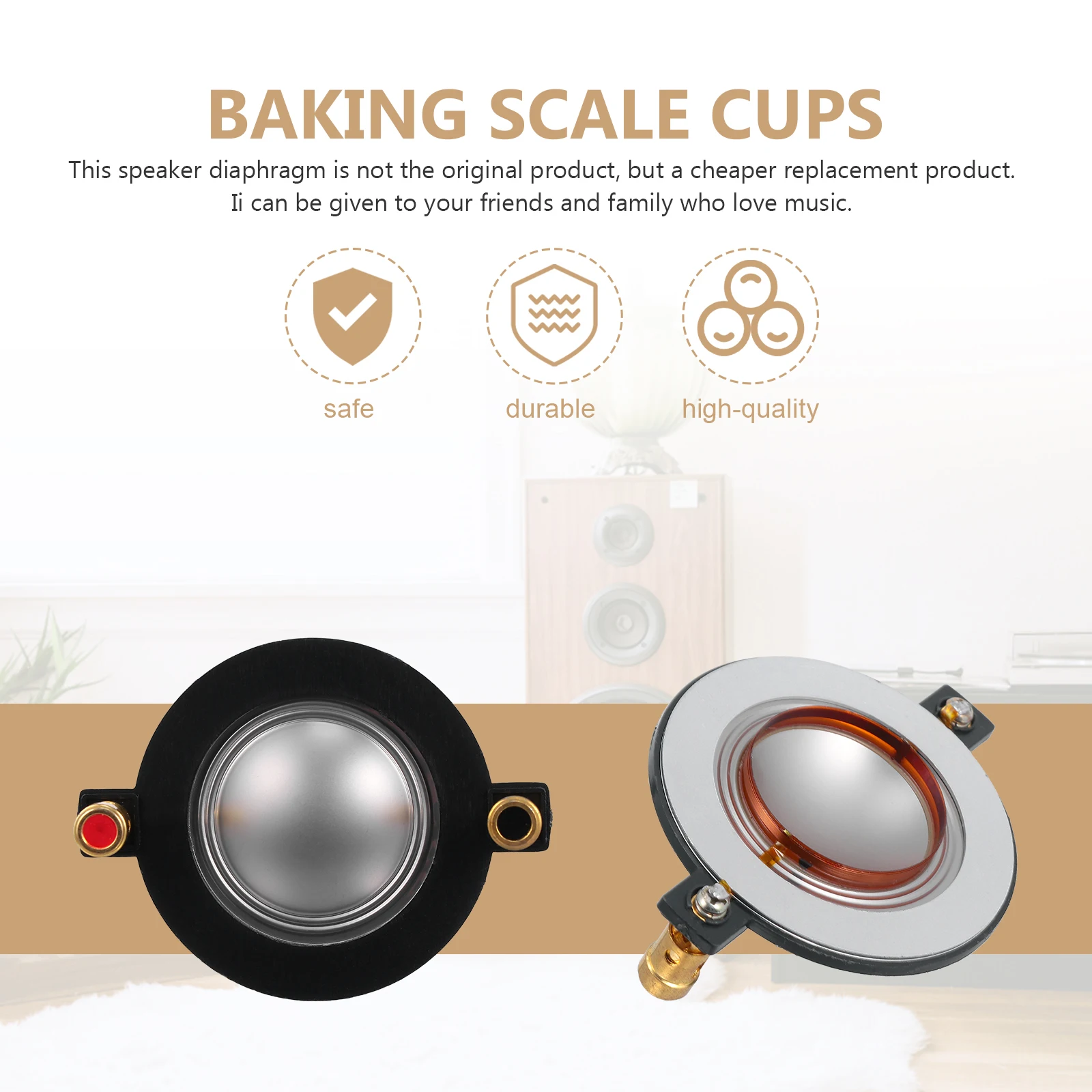 Plastic Diaphragm 34.4mm Horn Replacement for Speaker Repair Part Fix Loudspeaker Sound Film Speaker Accessories