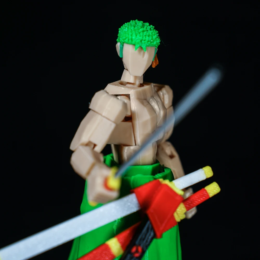 3D Printed ONE PIECE Roronoa Zoro Anime Multi-Jointed Shapeshift Toys Action Figures Mannequin Model Ornaments Gifts Toys