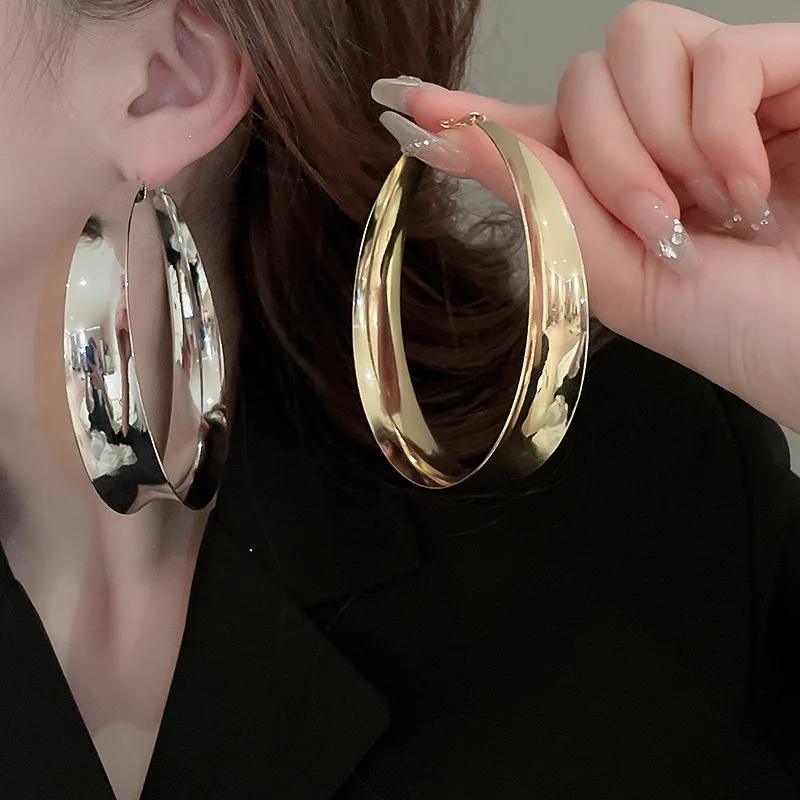 Exaggerated High Quality Element Hoop Earrings Fashion Studs Earring for Women Light Luxury Temperament Jewelry Party Gifts