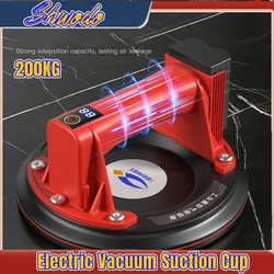 200kg Strong Electric Vacuum Suction Cup with Air Pump Suction Sucker Tile Heavy Lifting Tool LED Display Electric Vacuum Tools