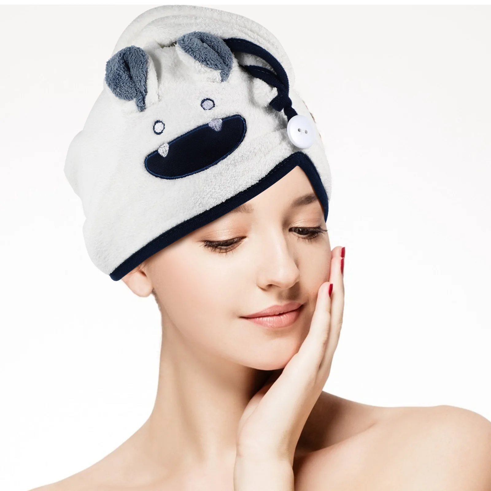 

Coral Fleece Dry Hair Hat Absorbent Towel Plopping Microfiber Quick Drying Bathing Hair Care Office Household Use DryHeadTowel