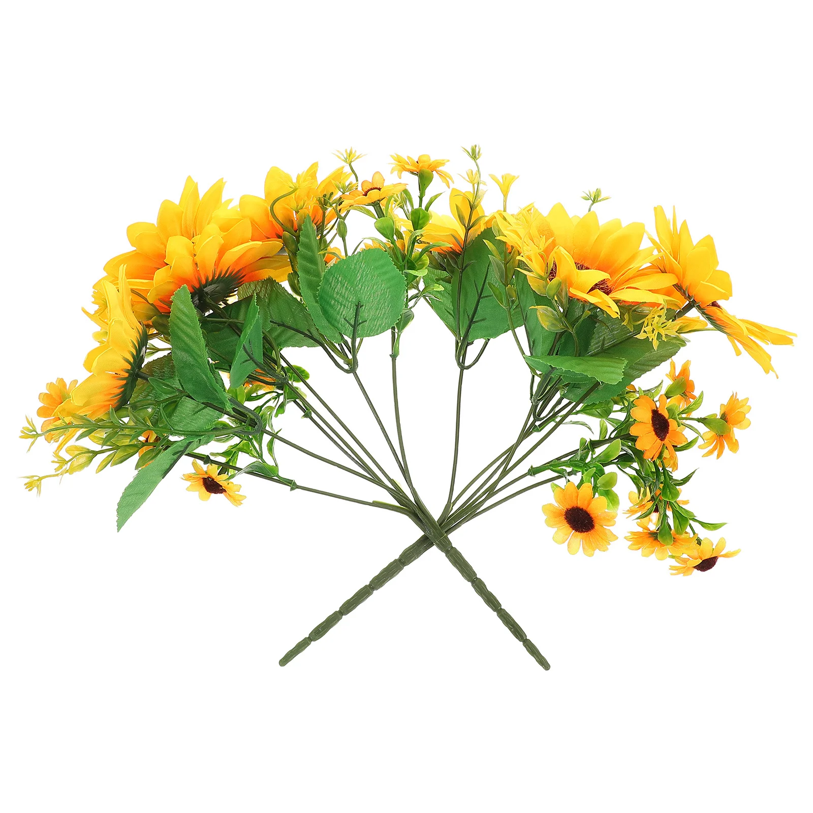 

2Pcs Artificial Sunflower Bouquet Fabric Detailed Fake Flowers Wedding Party Office Party Decoration Sunflower Flowers