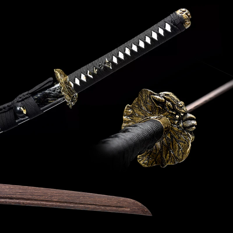 Personal Custom-made Training Sword, Home Decor, Japanese Iaito Sword, Samurai Katana, Wooden Sword, Type R Frog Tsuba,Full Size