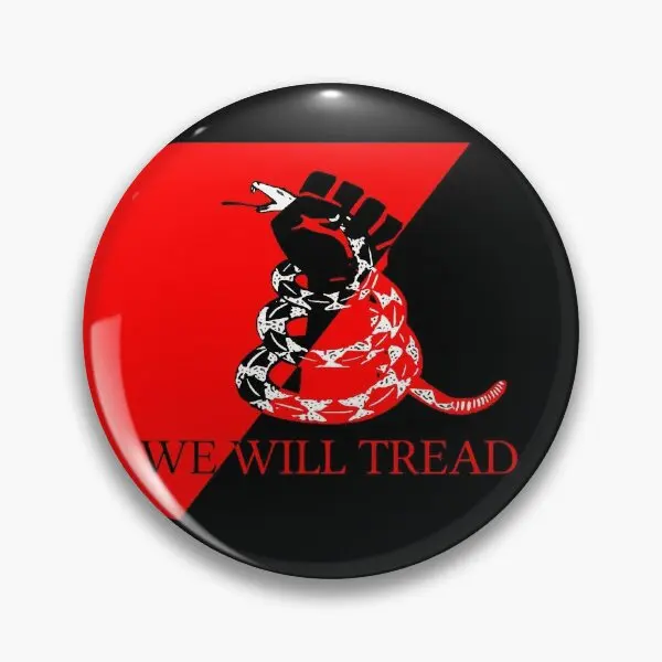 We Will Tread Antifa  Soft Button Pin Hat Cute Decor Creative Cartoon Gift Lover Lapel Pin Badge Brooch Fashion Women Collar