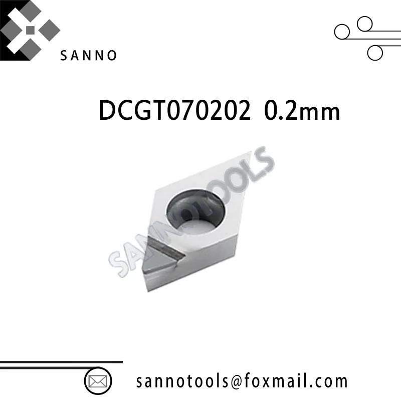 High Quality 1pcs DCGT070202 / DCGT070204 / DCGT070208 PCD CNC Carbide Turning Inserts