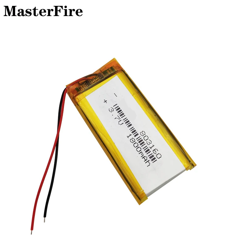 803160 3.7V 1800mah Rechargeable Lithium Polymer Battery Cell for Power Bank Taillight Camera Air Purifier E-book Tablet PC PDA