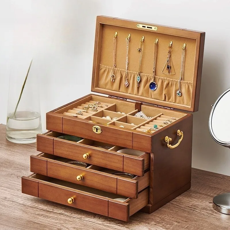 

Multilayer Jewelry Organizer Box Household Jewellery Storage Case Necklace Bracelet Display Cases Large Capacity Trinket Boxes