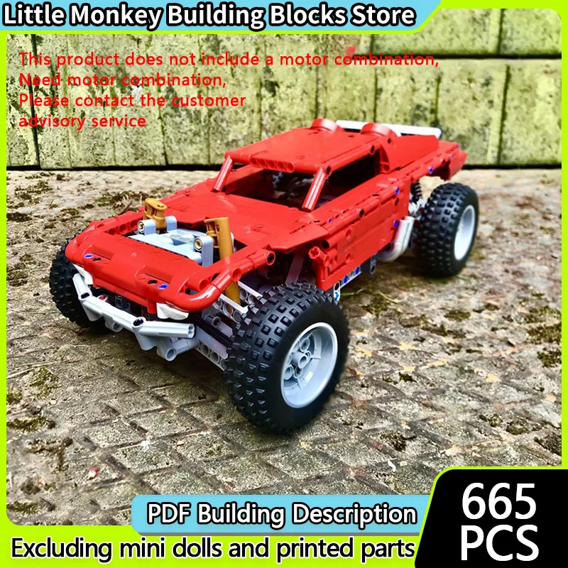 

Speed Racing Car Model MOC Building Bricks Red Hardcore Off-Road Vehicle Modular Technology Children Holiday Gifts Assemble Toys
