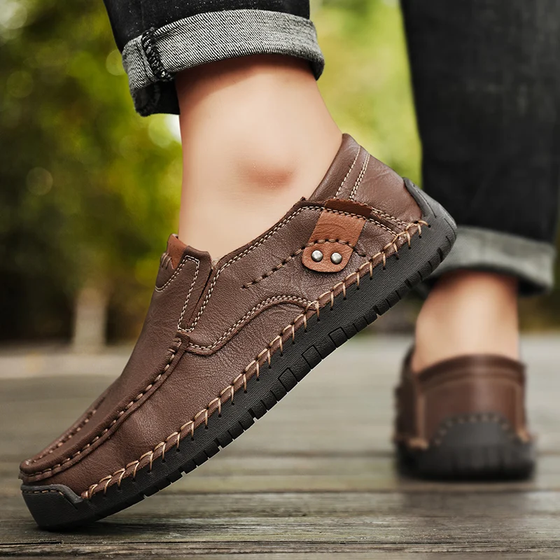

High Quality Soft and Comfortable Soft Soled Walking Loafers Fashionable and Simple Design Mens Business Commuting Leather Shoes