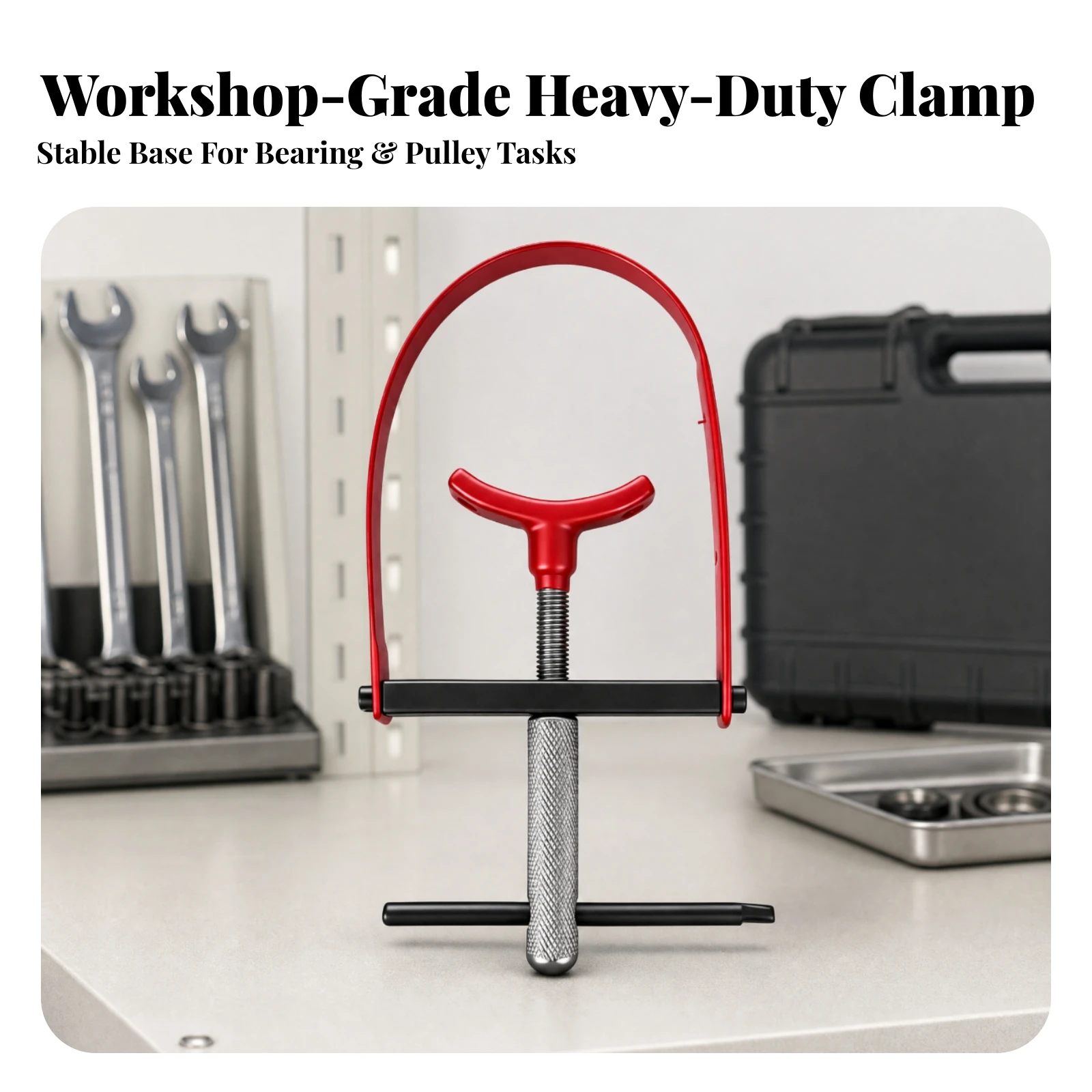 Clutch Spring Compression Tool with Pulley Support Sturdy Motorcycle Clutch Spring Compressor Heat-Treated Wear Resistant
