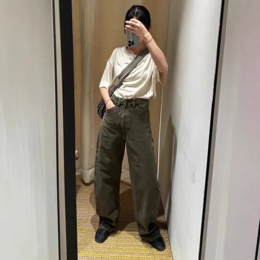 

High-waisted Curved Casual Sickle-shaped Trousers Women Pants