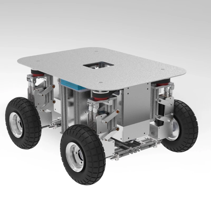 4-Wheel independent steering robot, steering wheel chassis 4wd ROS compatible