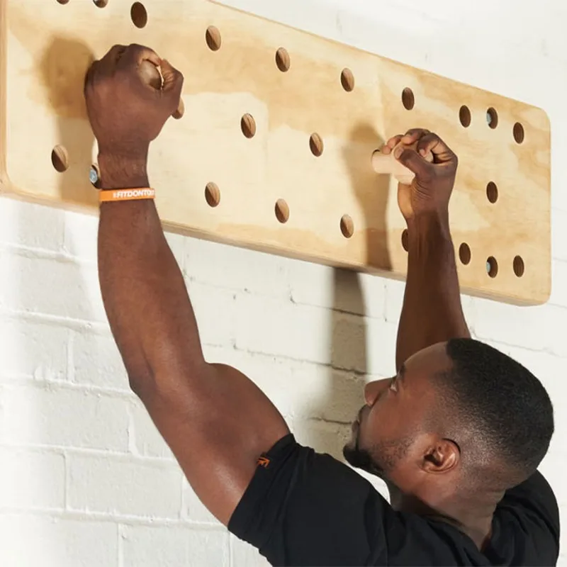 Fitness equipment Indoor climbing board Hole board Wooden finger strength Multi-layer climbing board Pull-up