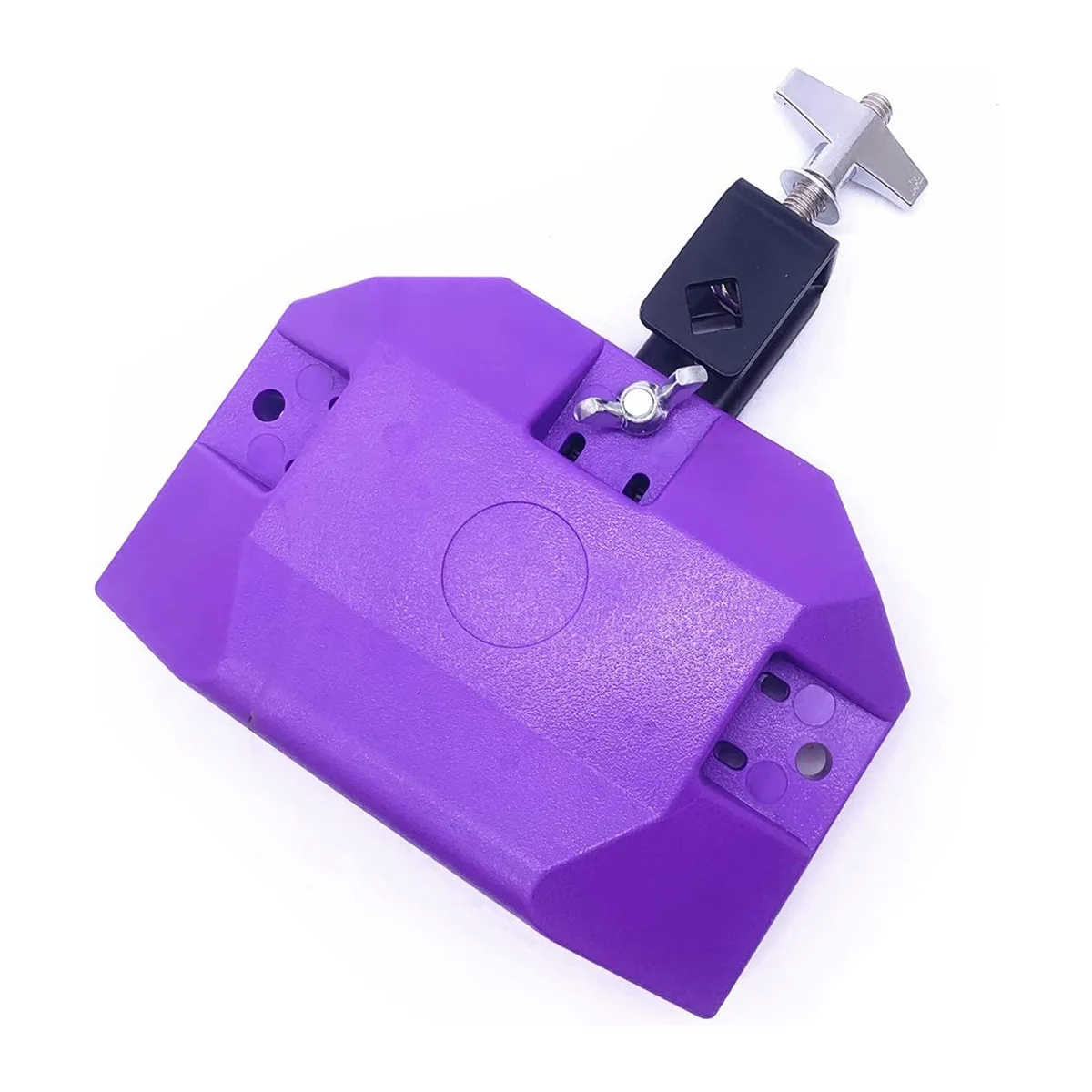 Jam Drum Block Latin Percussion Musical Instrument Plastic with 3 Sided Mount Medium Pitch (Purple)