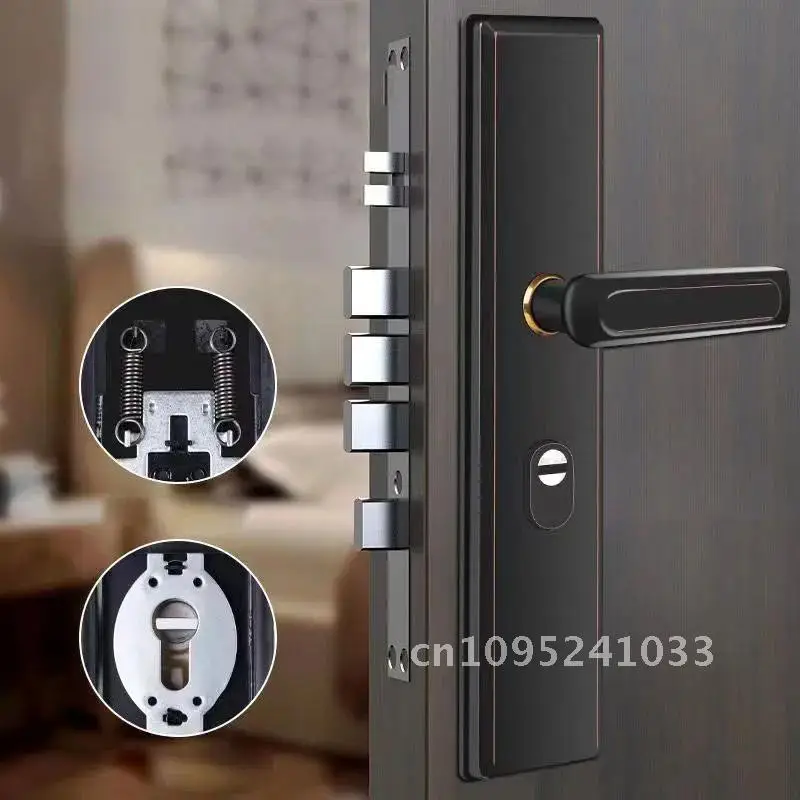 Multi Function Anti-theft Entrance Gate Lock plate Widen Lock Anti-explosion Handle Security Stainless Steel