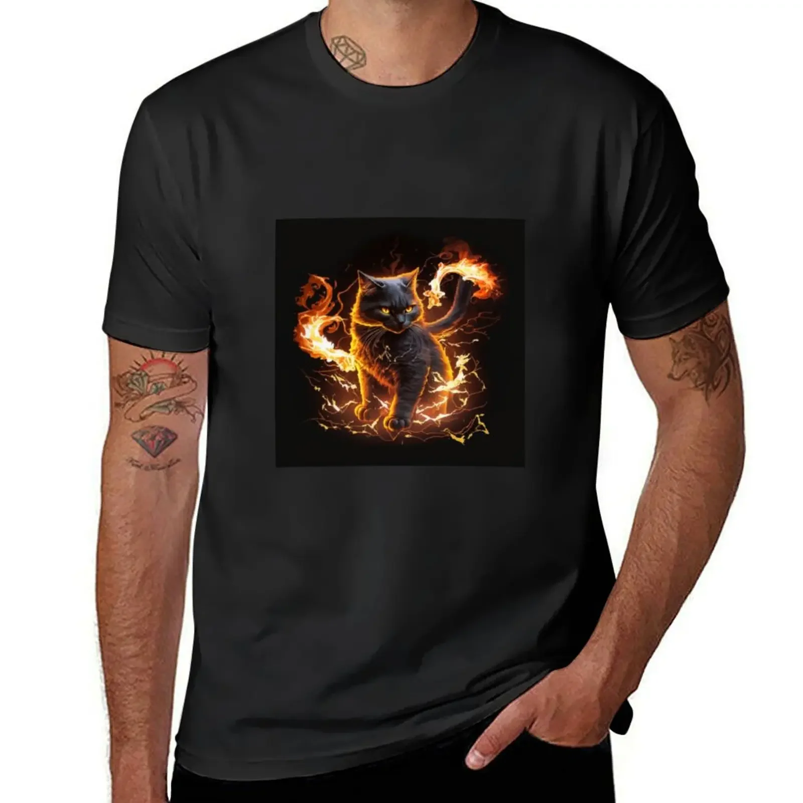 Balrog cat shirt T-Shirt cotton graphic tees boys animal print graphics anime clothes t shirts for men graphic