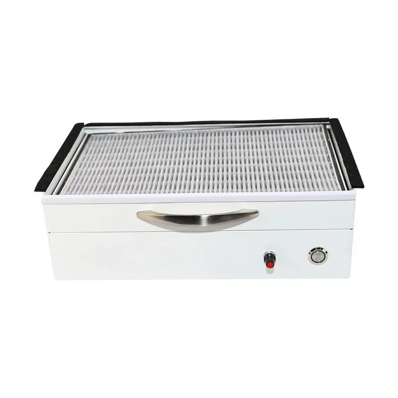 Nail dust collector with built-in manicure salon vacuum cleaner
