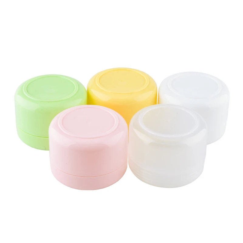 10Pcs 10g 20g 30g 50g 100g Plastic Containers With Liners Travel Jars Bottle Pot Boxes For Face Cream Makeup Hair Care Cosmetics