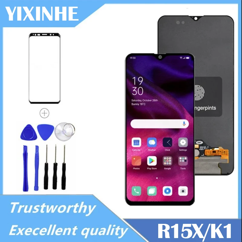 Super AMOLED/TFT 6.4 inch For Oppo R15x PBCM10 PBCT10 LCD Display Touch Screen Digitizer AssemblyFor Oppo K1 LCD PBCM30