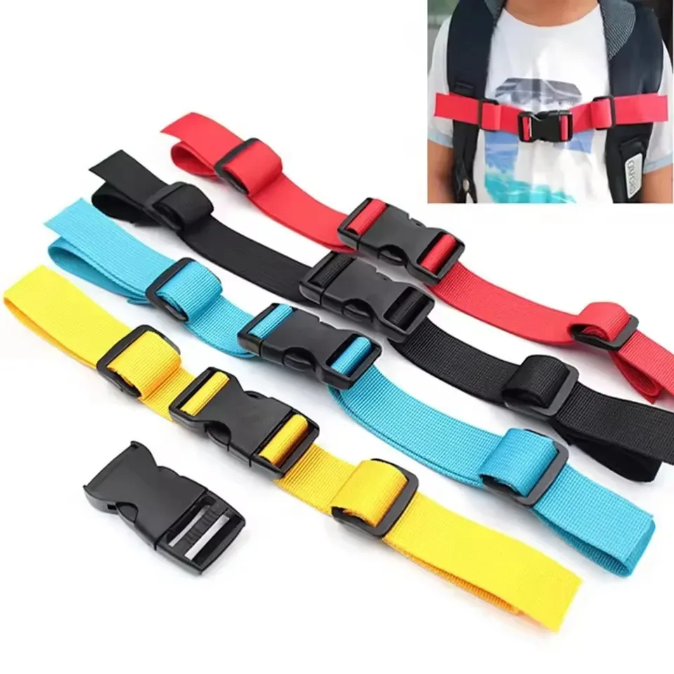 Heavy Duty Adjustable Backpack Chest Strap Sternum Strap with Quick-Release Buckle And D-Ring Hook for Various Backpacks