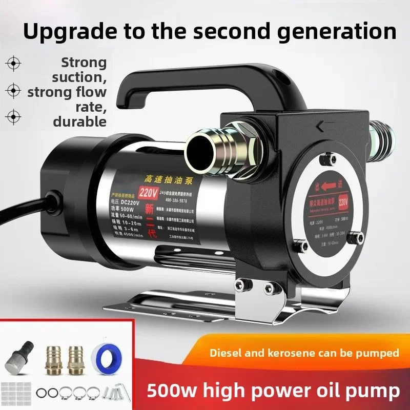 

Bomba aceite eléctrica 12V/24V, bomba diésel 220V, artefacto bombeo aceite enchufable, autocebante automático con fu