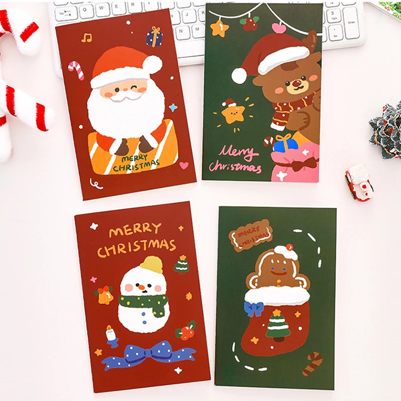 Creative Christmas A5 Pocket Notebook Cartoon Mini Notepad Fashion Students Writing Notepads Office Supplies Kids Prizes Gifts
