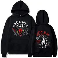 Sudadera con capucha estampada de algodón puro para otoño e invierno Hellfire Club, Jersey holgado informal, accesorios con capucha para hombres y mujeres
