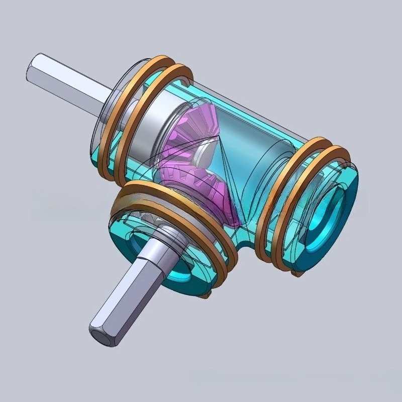 Mini Three Way Bevel Gear Steering Changer Window Opener Fitting Differential Gearbox Model Vehicle Axle Transmission Parts