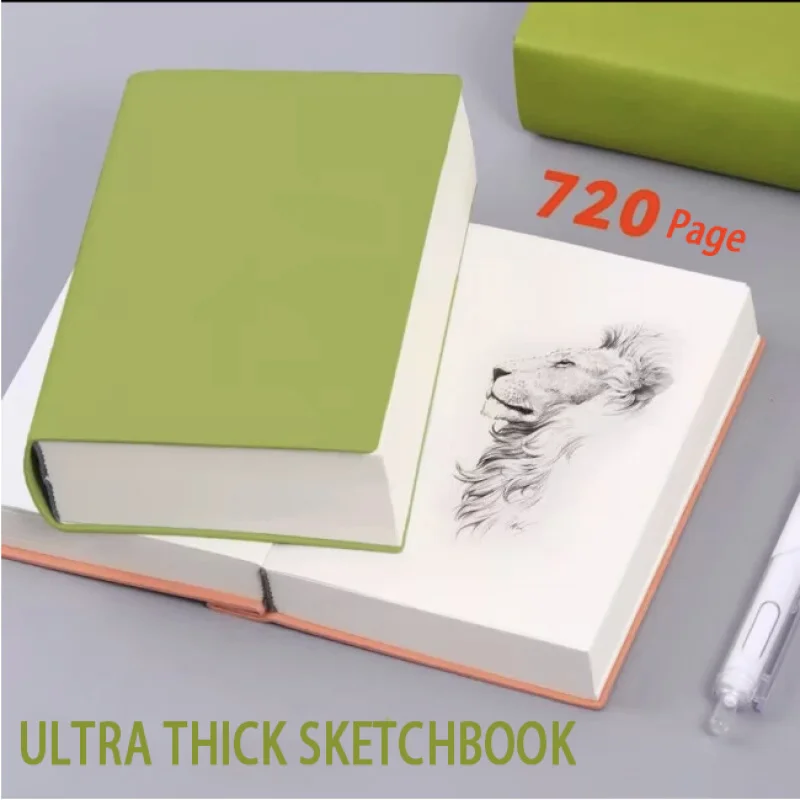 A6 Fashion thickened portable notebook sketch blank notepad stamp drawing draft art artist student stationery supplies