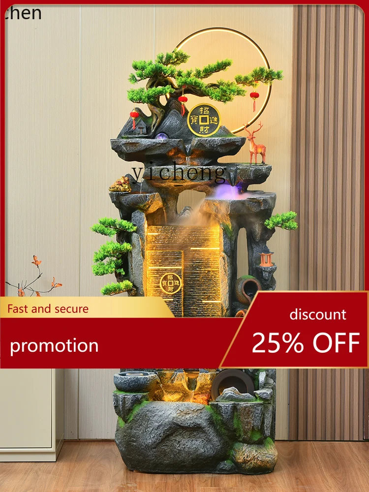 YFY  Flowing Water Ornaments Water Curtain Wall Landing Fortune Fengshui Ball Rockery Fountain Water Landscape