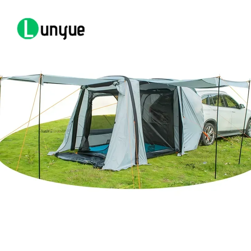 Portable Automatic Inflatable Tunnel Tent Yurt Style Canopy Quick Build Family Camping Shelter Outdoor Spring Camping