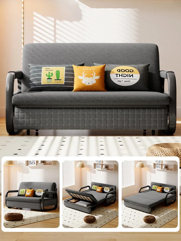 sofa bed folding dual-purpose multi-function storage retractable balcony single