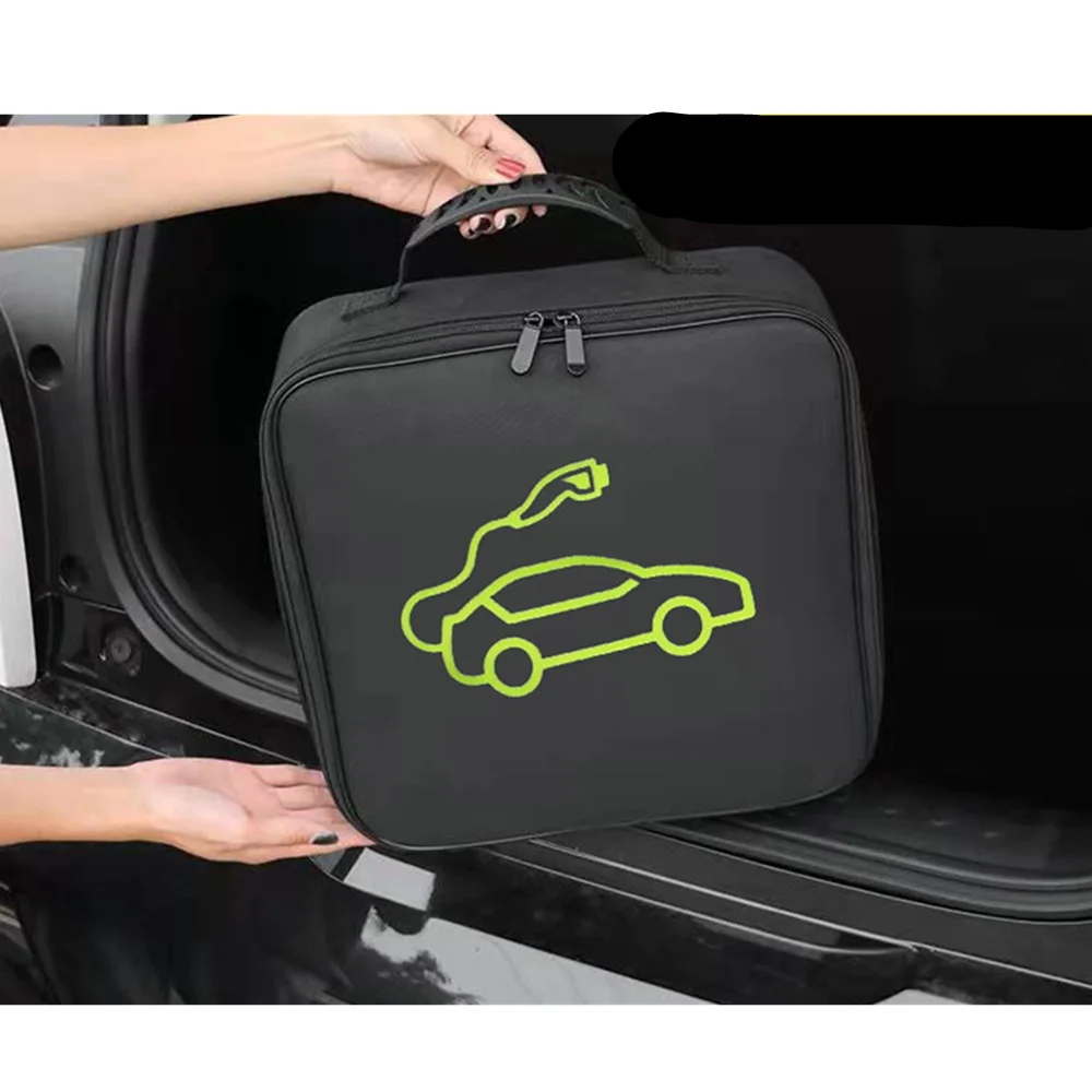 EV Carry Bag Waterproof Fire Retardant For Electric Vehicle Charger Charging Cables Plugs Sockets Charging Equipment Container
