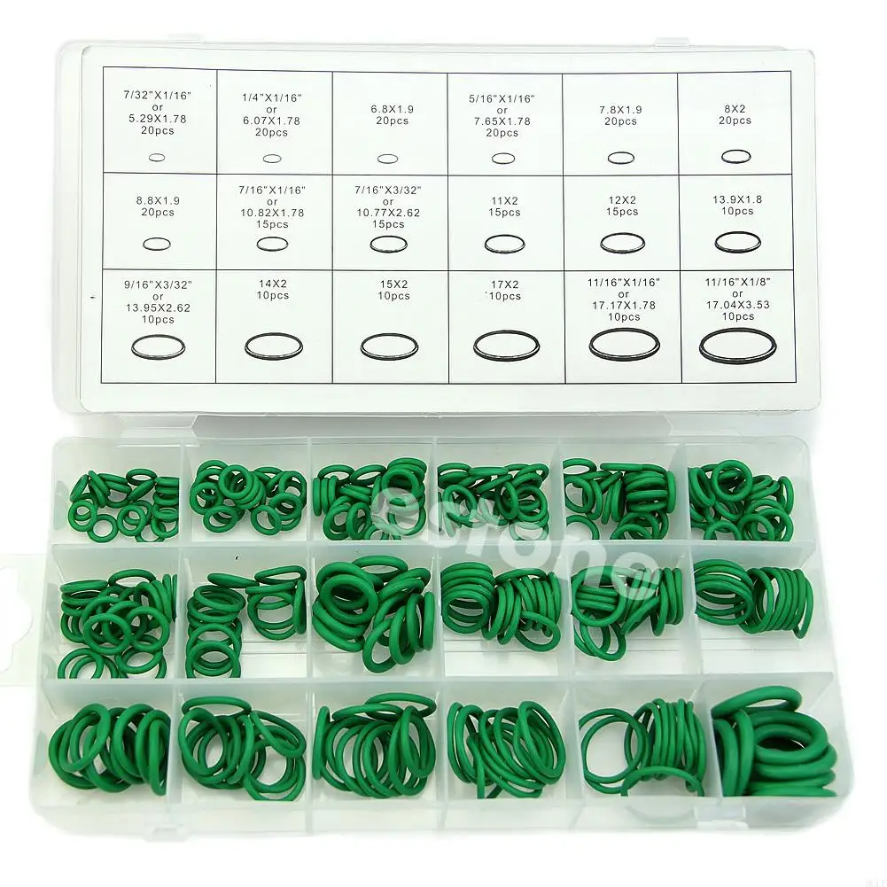 

MOLF Green 270Pcs 18 Sizes O-ring Metric O ring Seals Nitrile Rubber