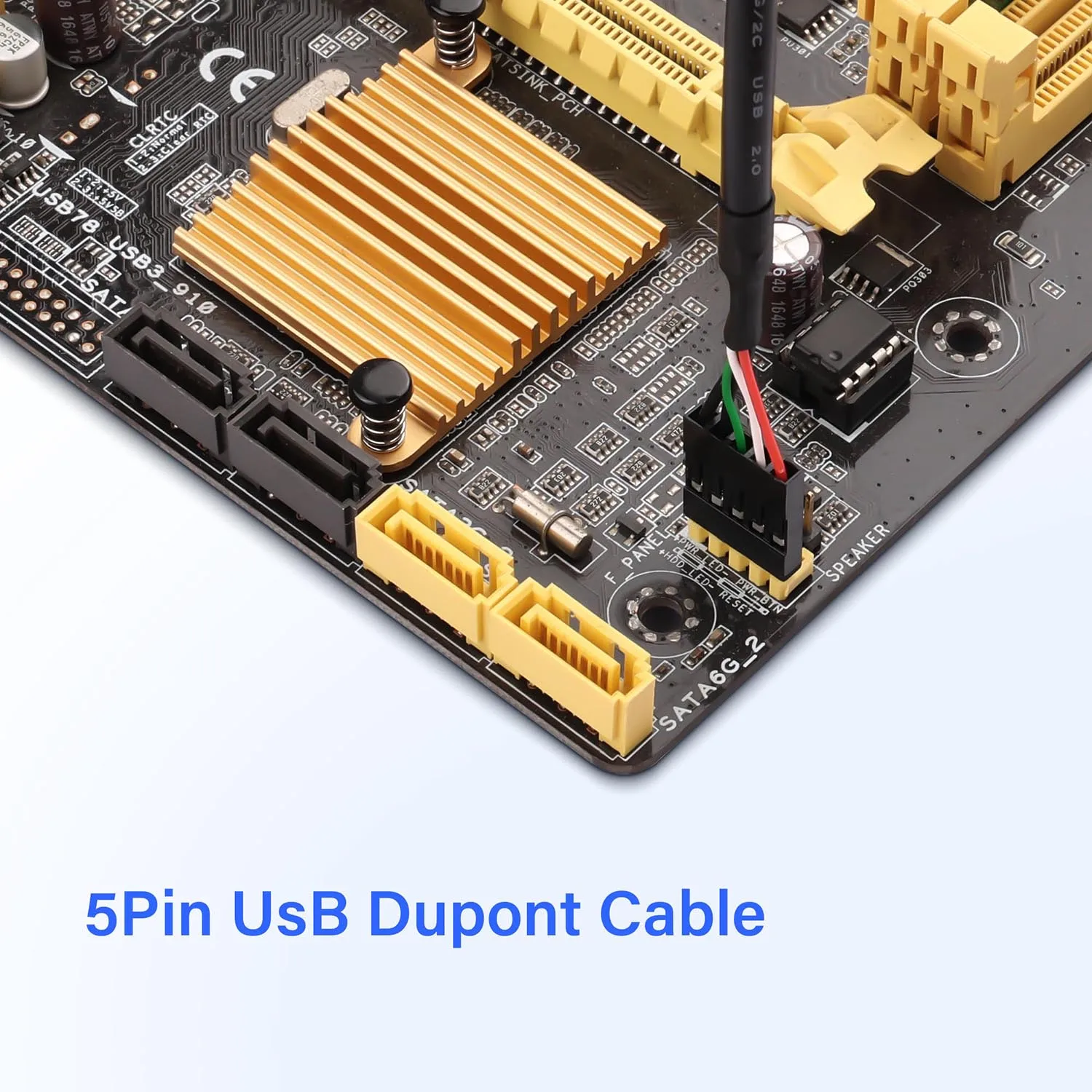 1pc 50cm Mini USB 5 Pin Buchse auf Dupont 5 Pin Buchse 2,54mm USB Header PCB Motherboard Adapter verlängert Kabel
