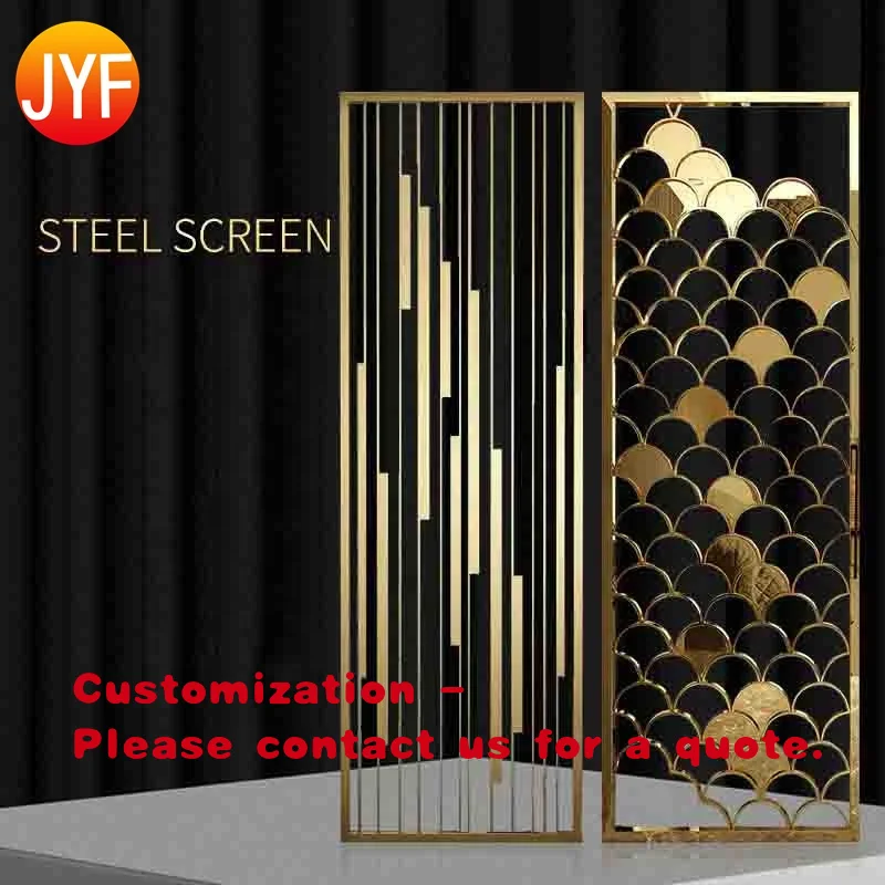 custom.EL128 Interior High-end Decorative Stainless Steel Brass Partition Metal Screen Room Divider Living Room