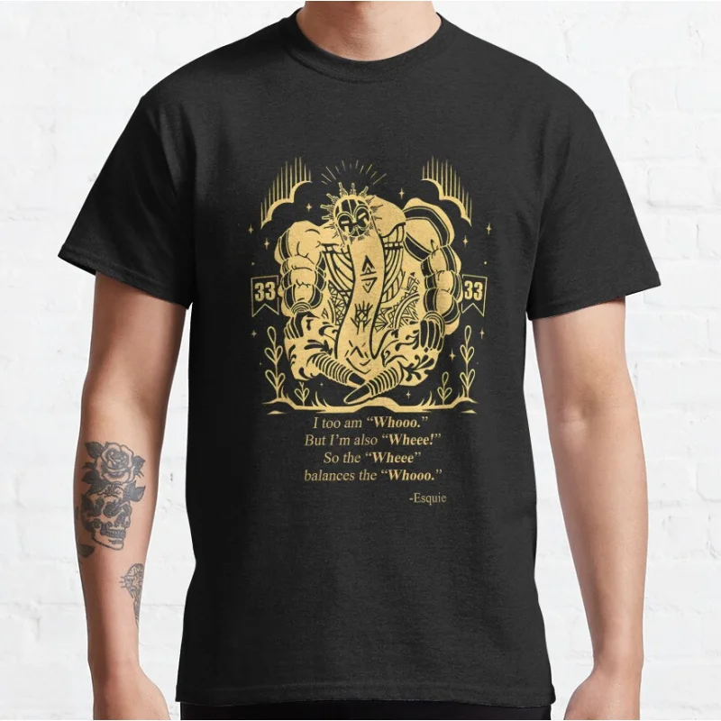 Gamer Esquie Clair Obscur Expedition 33 Dark Fantasy video game T-shirt Gift for Gamer Large size Adult Tops S-6XL